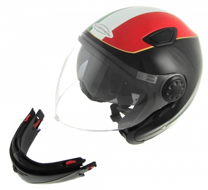 CASCO MOTO/SCOOTER IN FIBRA CON DOPPIA OMOLOGAZIONE PJ EVO 04L PROJECT FOR SAFETY